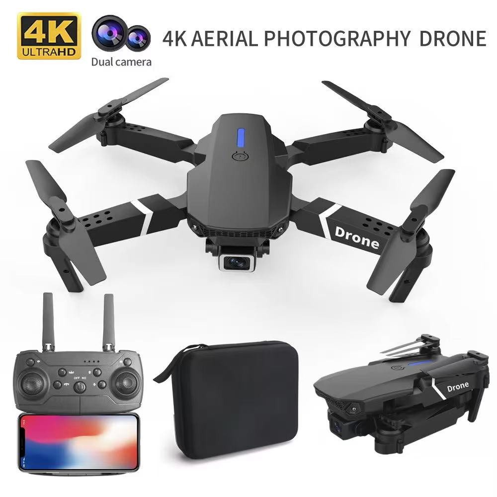 Drone Camera Wide Angle - Professional Drone E88 4Kมุมกว้างHDกล้องWiFi FpvความสูงถือพับRC Quadrotorเฮลิคอปเตอร์กล้อง-ฟรีของเล่นเด็ก
