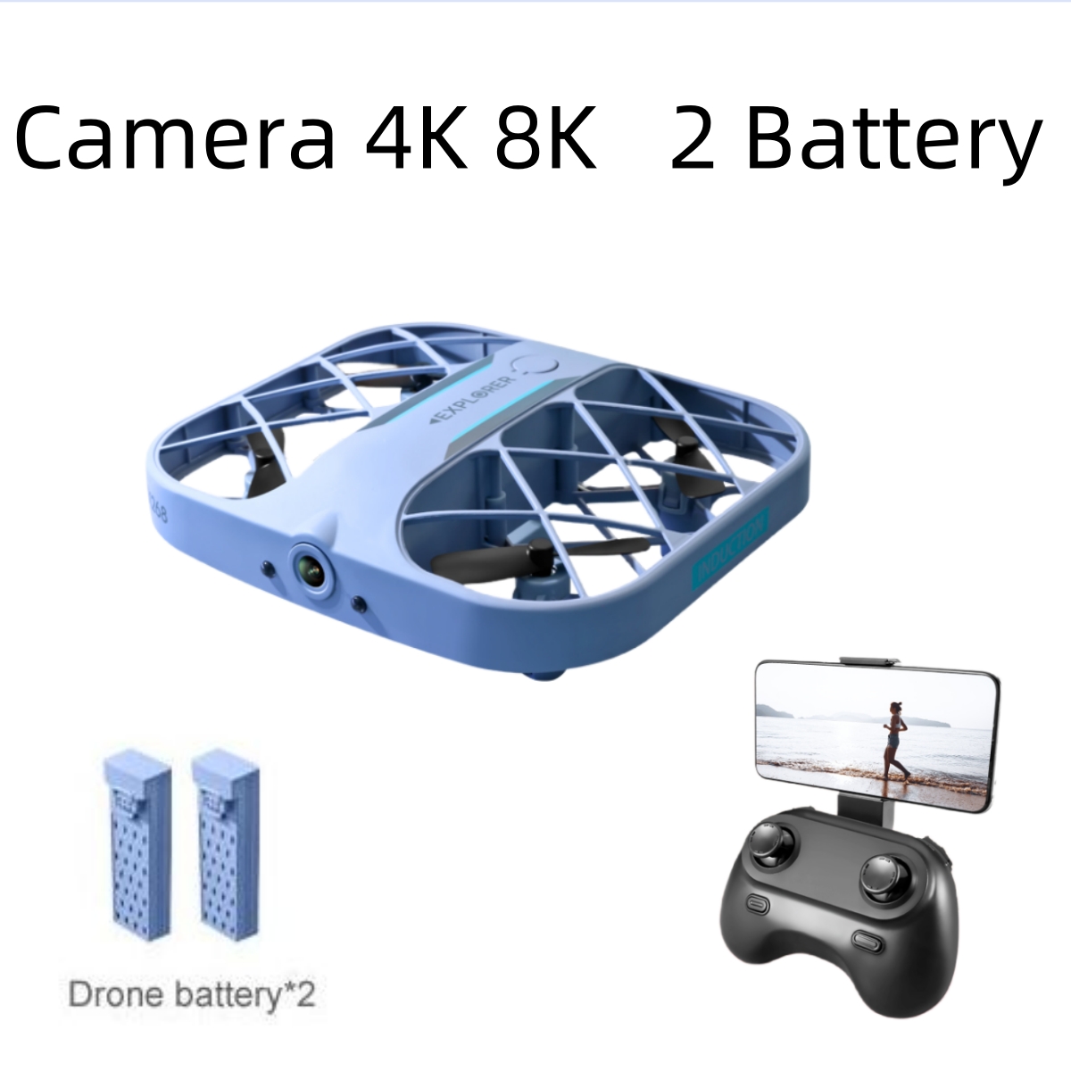 Drone Camera Lens - โดรน JJRC H107 FPV RC พร้อมแบตเตอรี่