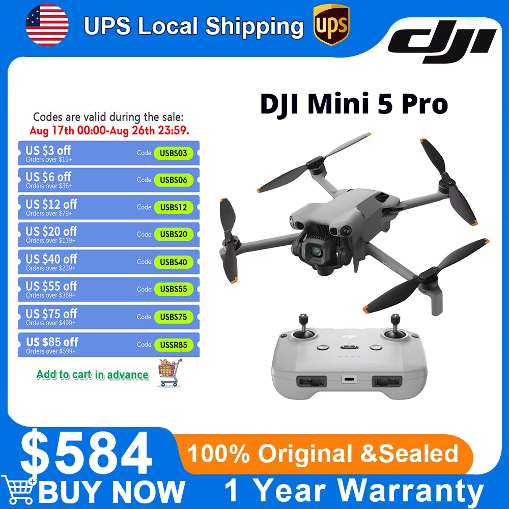 โดรน DJI Mini 5 Pro น้ำหนักเบา - Drone Camera Vlog บทวิจารณ์และราคา