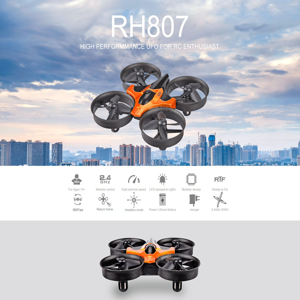 มินิอาร์ซีโดรนพร้อมโหมดไร้หัว  - Eachine Drone E010 บทวิจารณ์และราคา
