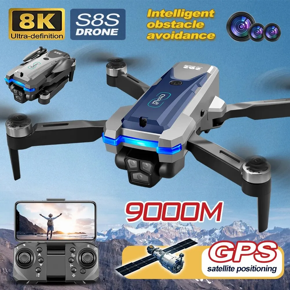 โดรน GPS S8S 5G Wi-Fi 8K HD ลื - Drone Camera Wide Angle บทวิจารณ์และราคา